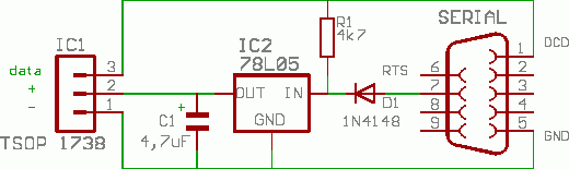 Схема ИК приёмника со стабилизатором